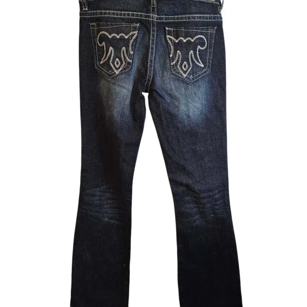 Mek Denim Kansas Boot Cut Jeans Women's Size 26x34 Dark Wash